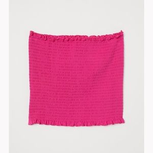 H&M Hot Pink Smocked Tube Top